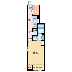 クラール松原町Bの物件間取画像